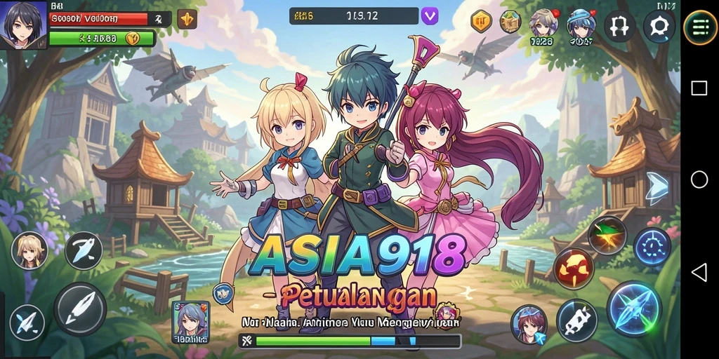 Screenshot utama ASIA918 menampilkan aksi seru dalam game Anime.