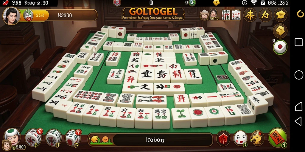 Screenshot GOLTOGEL menampilkan gameplay seru Mahjong.