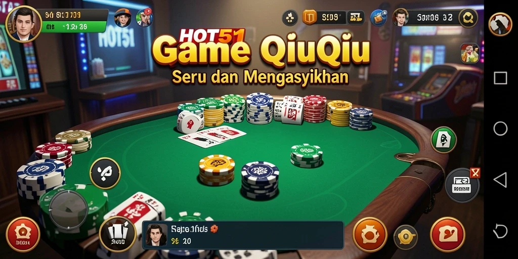Screenshot HOT51 menampilkan gameplay seru QiuQiu yang menegangkan.