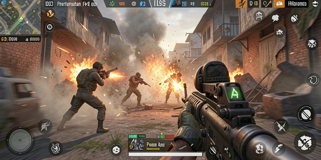 Tampilan gameplay intens ID098 dengan adegan pertempuran yang mendebarkan.