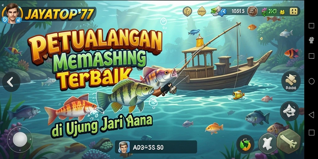 Tampilan gameplay memancing yang seru dan menarik di JAYATOP77.