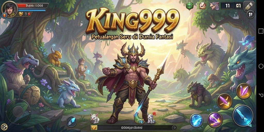 Tangkapan layar menunjukkan aksi seru dalam gameplay KING999.