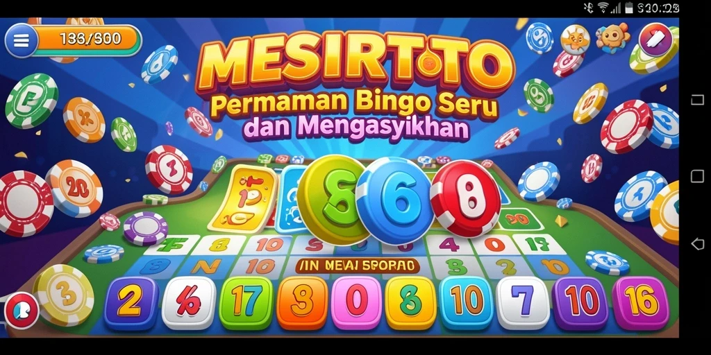 Tampilan gameplay seru dalam permainan Bingo MESIRTOTO.