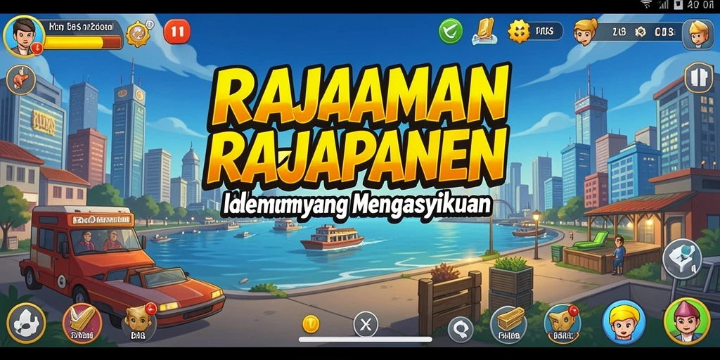 Tangkapan layar gameplay RAJAPANEN yang menunjukkan elemen Idle.