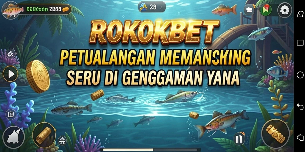 Gameplay ROKOKBET yang menampilkan petualangan memancing seru.