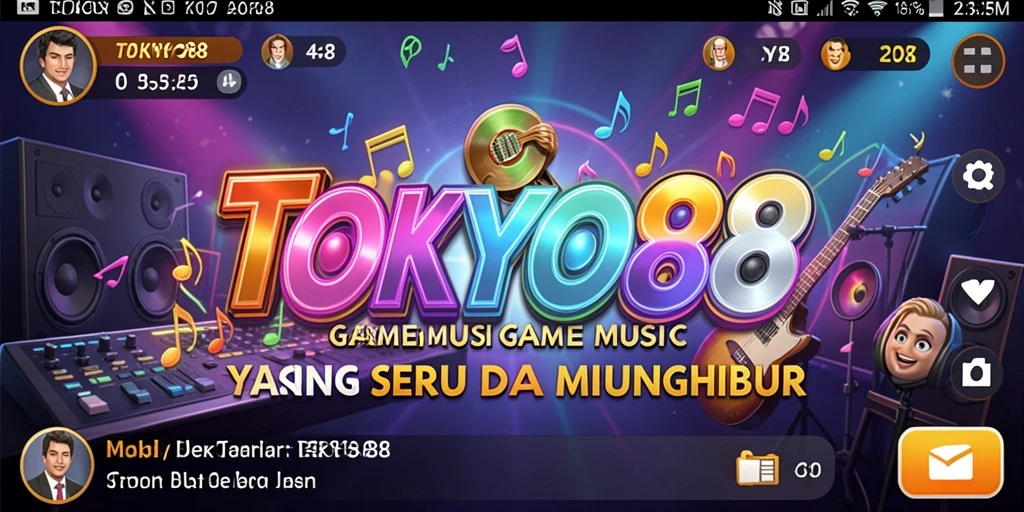 Tampilan screenshot gameplay TOKYO88 dengan lagu-lagu seru.