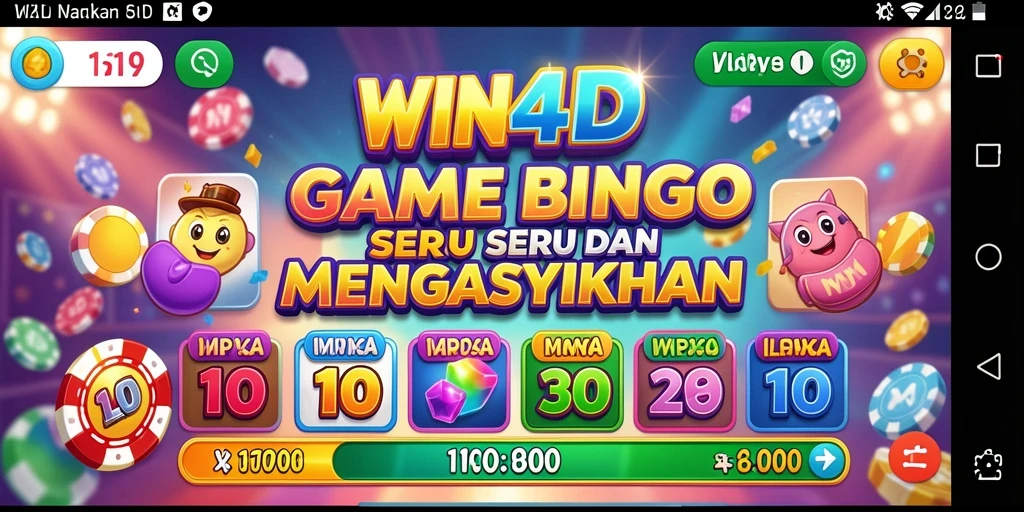 Screenshot gameplay WIN4D yang menampilkan keseruan Bingo.