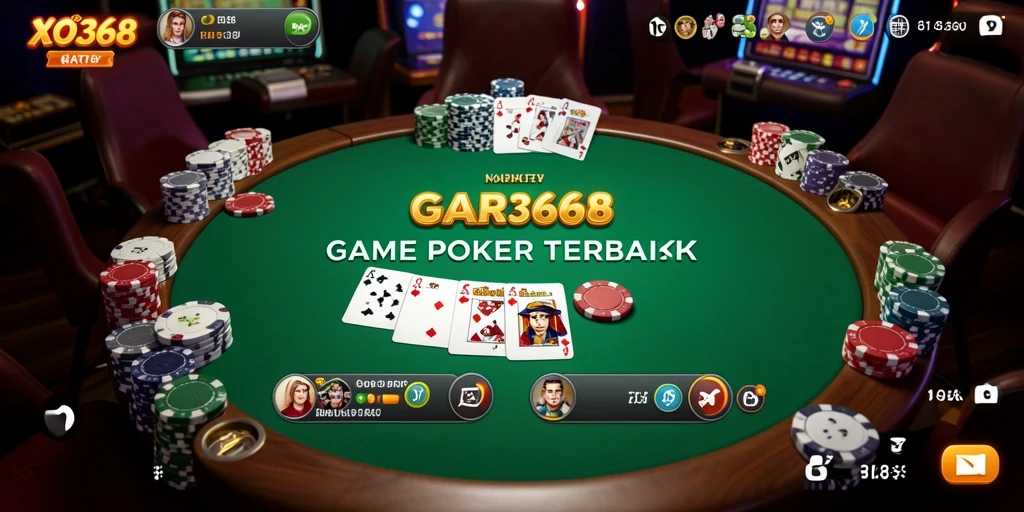 Tampilan gameplay Poker yang seru dan mendebarkan di XO368.